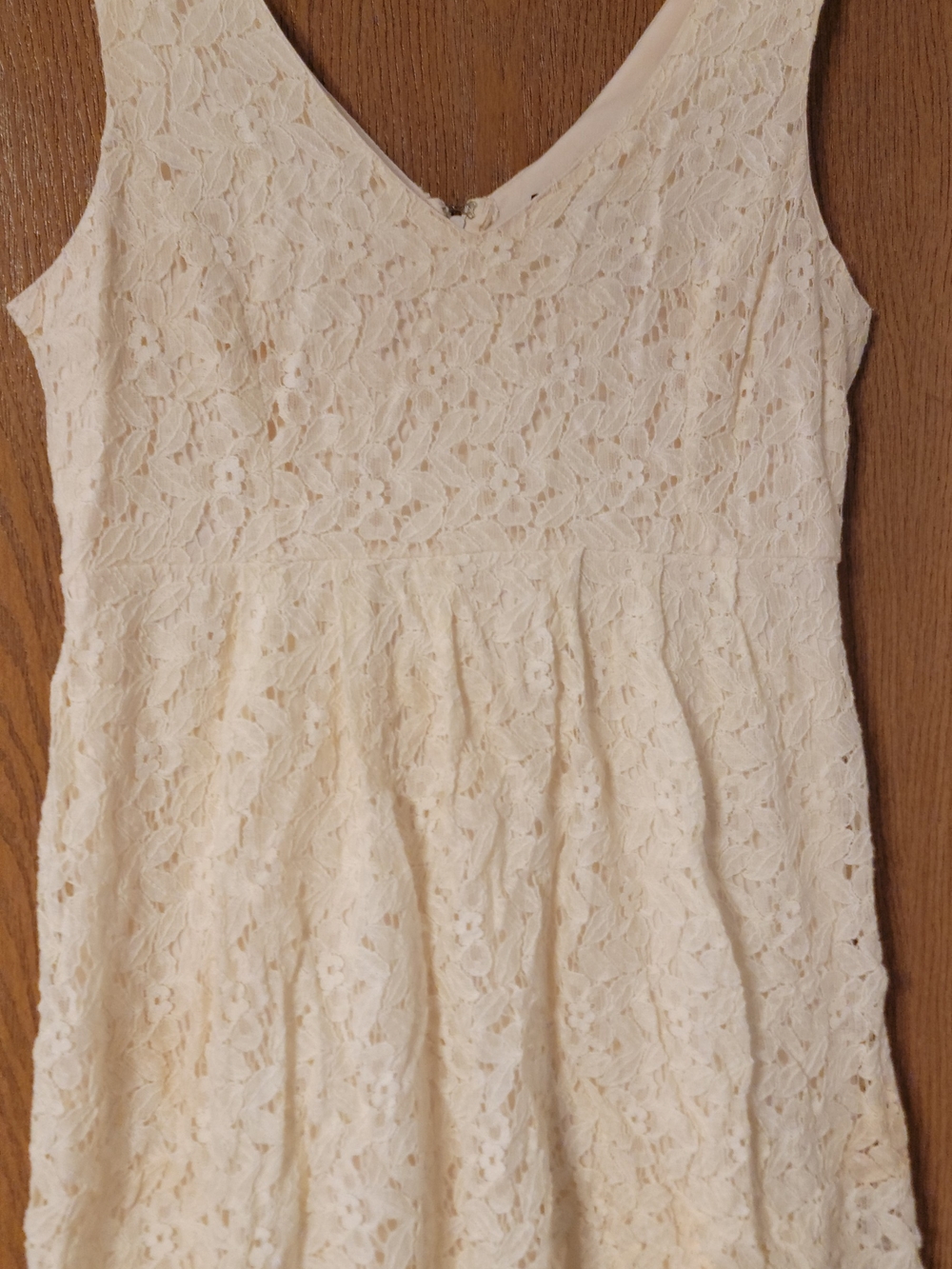 Rhapsody Ivory Lace V-Neck Party Dress